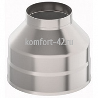 Оголовок без зонта, ф 120x190, AISI 321/430,1мм/0,5мм